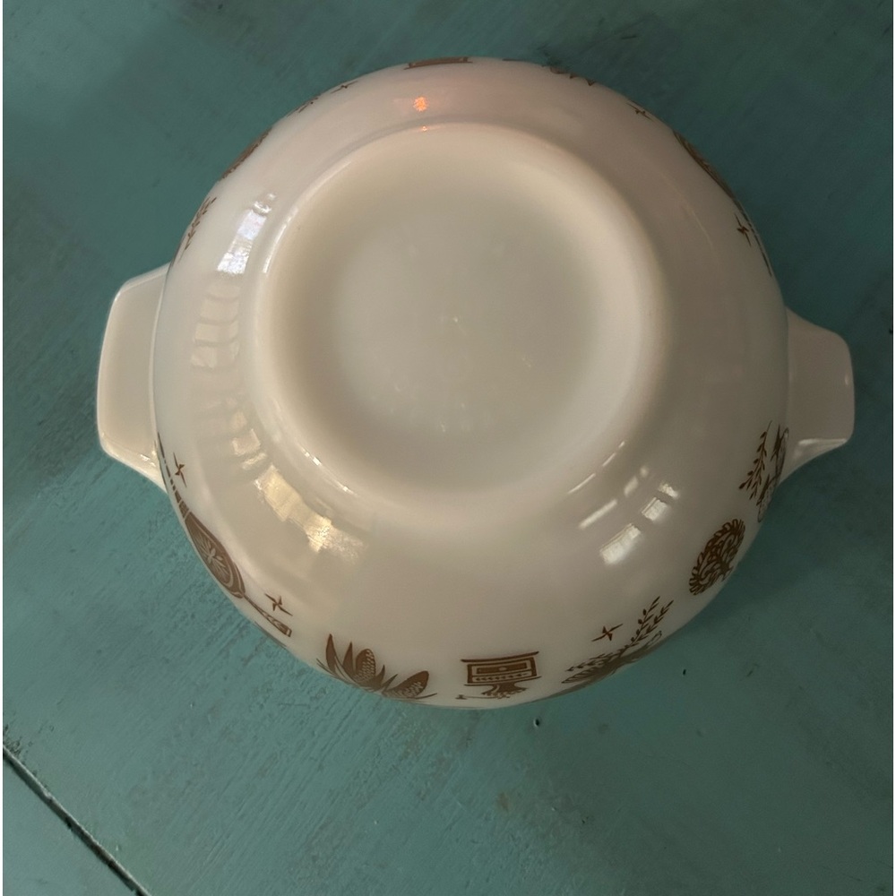 1960’s Pyrex mixing bowl Early American Pattern 1.5 Pt Colonial Cinderella - Picture 4 of 9